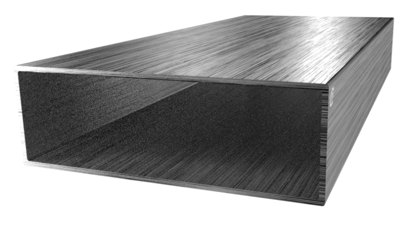 алюминиевый профиль с прямоугольным сечением 30х90х1.5